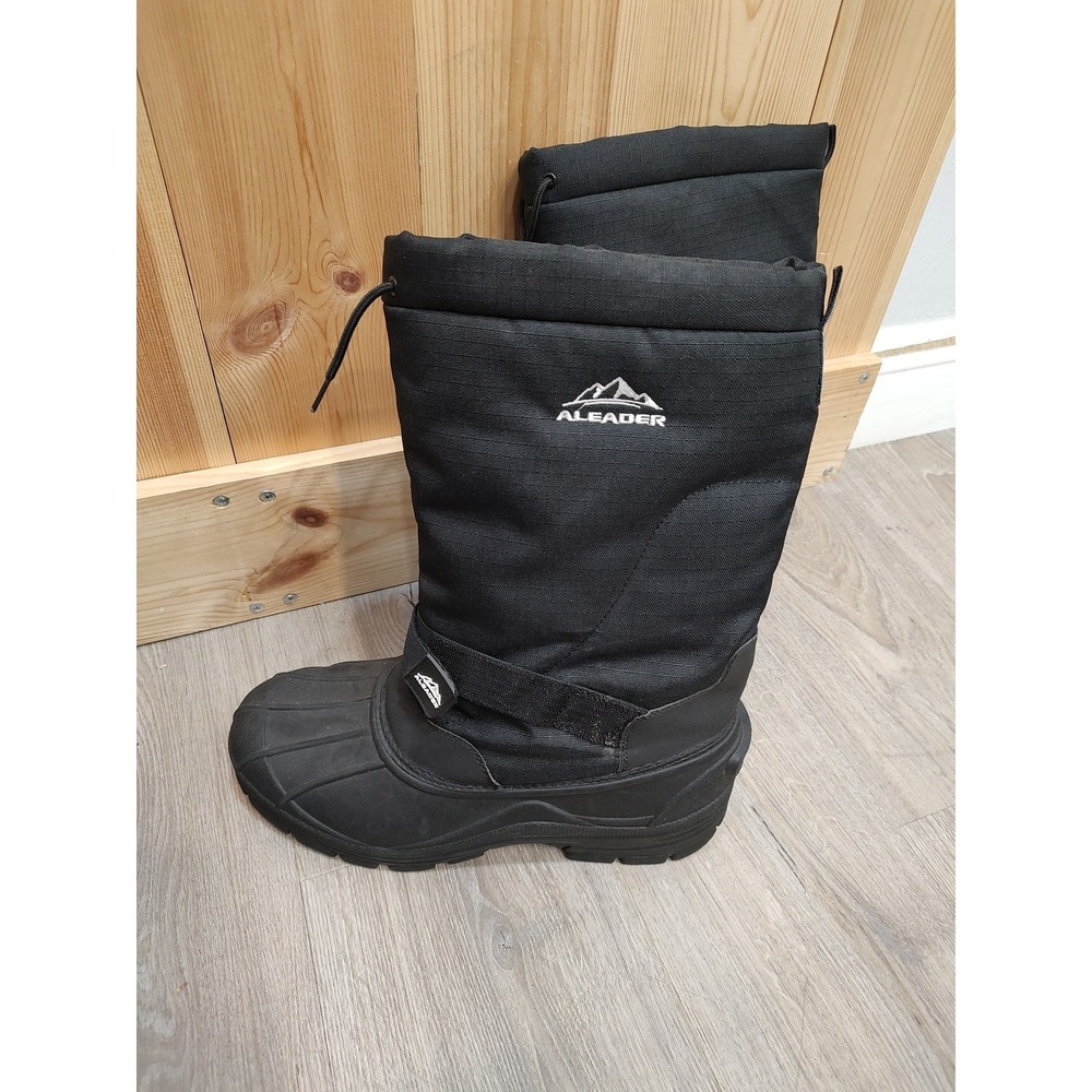 ALEADER Men 3M Insulated Waterproof Winter Snow‎ Boots Sz 12 Faux Lamb Wool